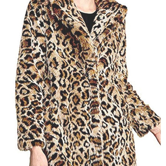 Women's Long Sleeve Parka Faux Fur Coat - Picture 4 of 5